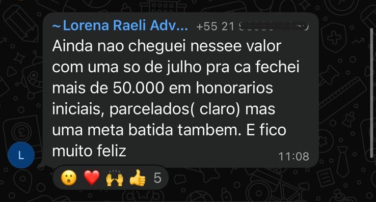 Print de resultado — aluno da Formação MMA